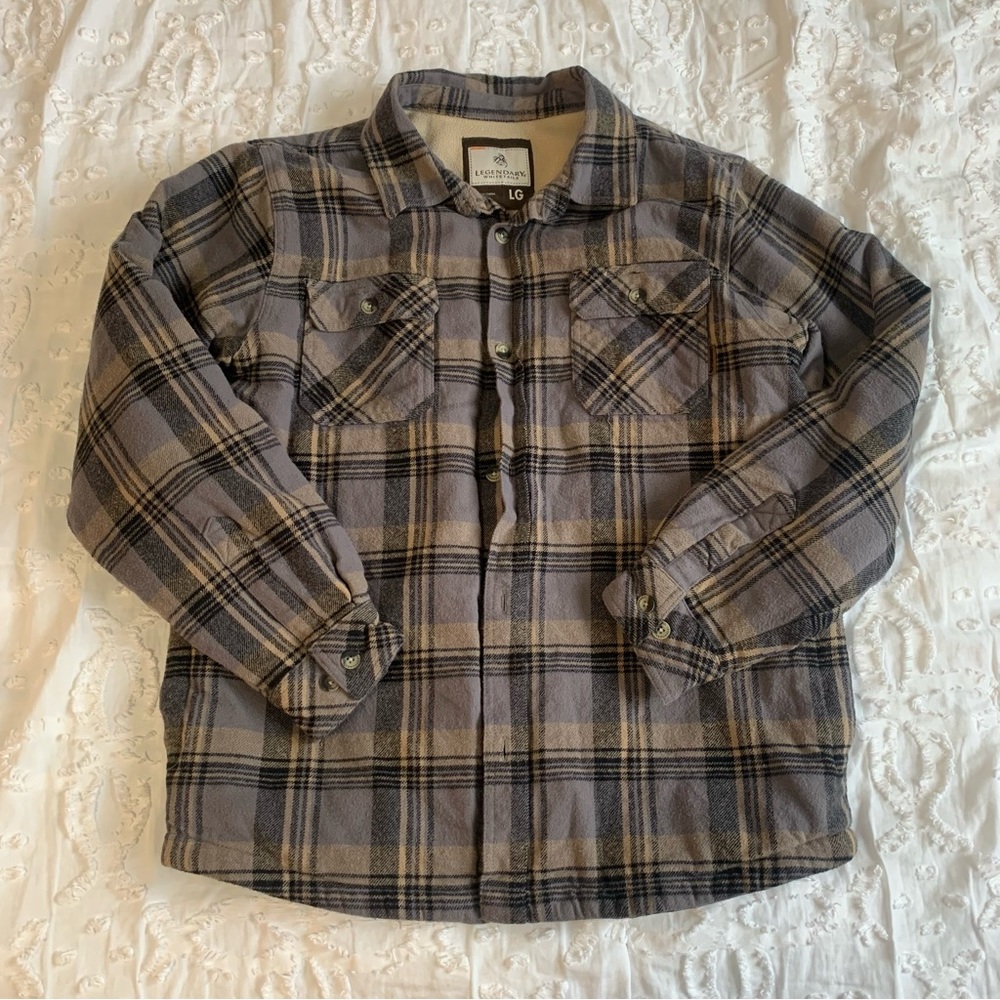 Legendary Whitetails | Men’s Deer Camp Fleece Lined Flannel Shirt Jacket